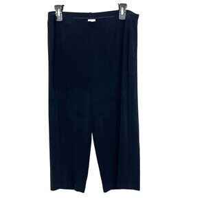 Chico's Travelers Black Wrinkle Resistant Pull On Pants Cropped Size 2, US 12/14